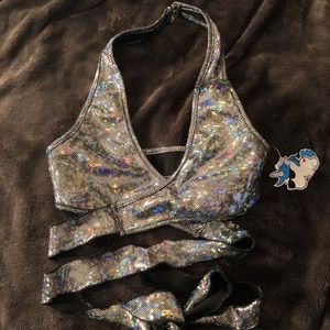 I heart raves wrap around top